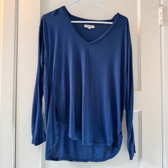 Madewell Tops - Madewell long sleeve blue top size small normcore